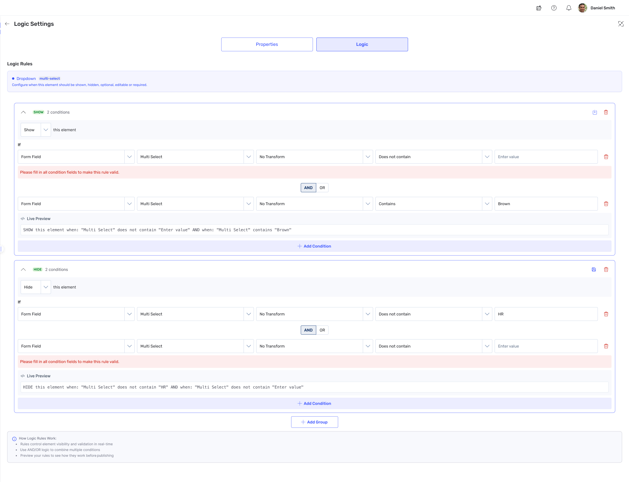 Form Builder Interface 3