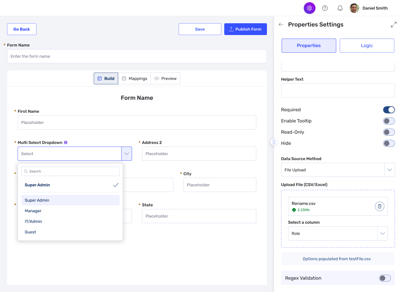 Form Builder Interface 4